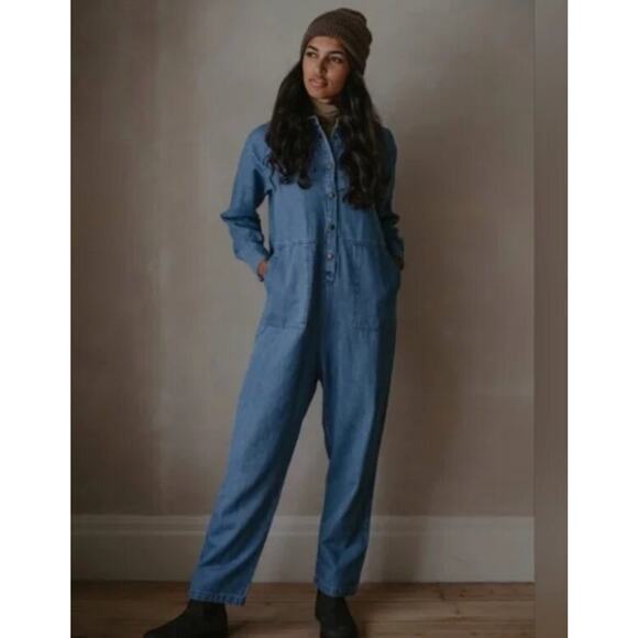 THE SIMPLE FOLK Sz 4 US 8 UK S Denim Jumpsuit Boiler Suit - Picture 8 of 11